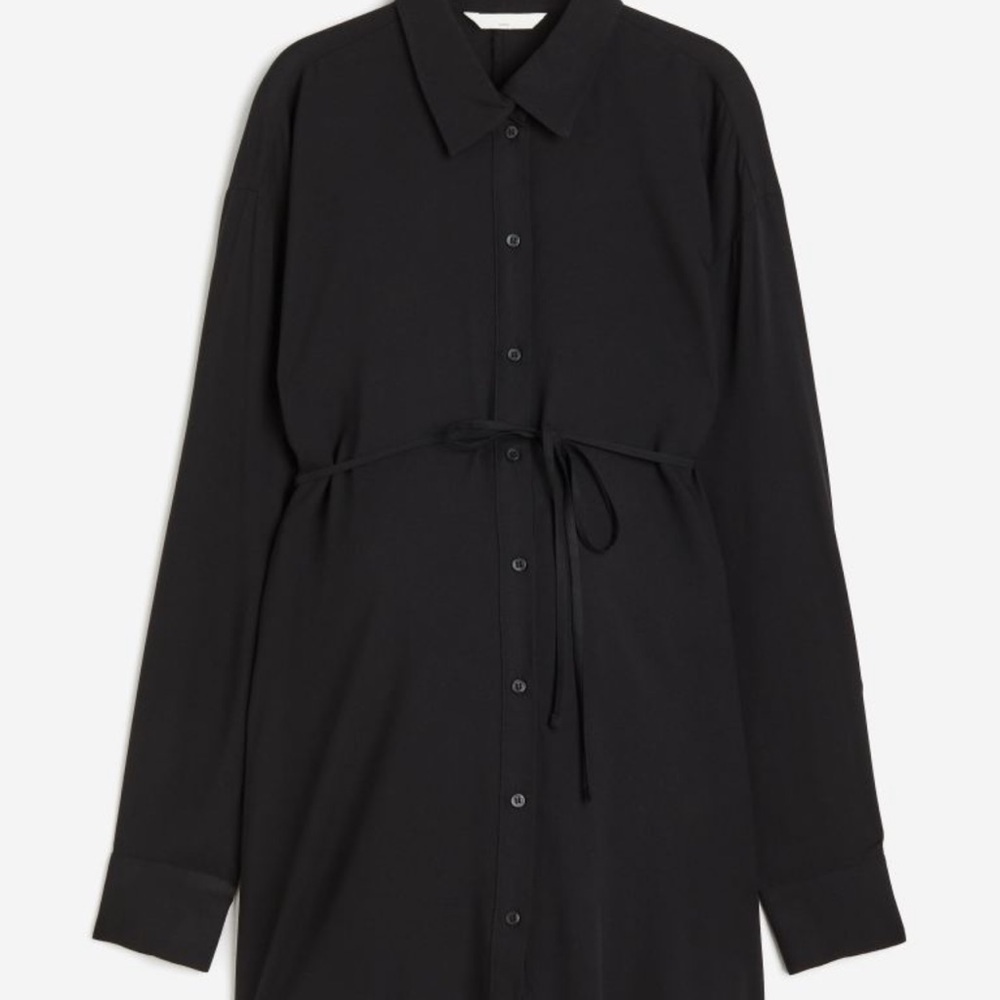 H&M Black Button-Up Blouse